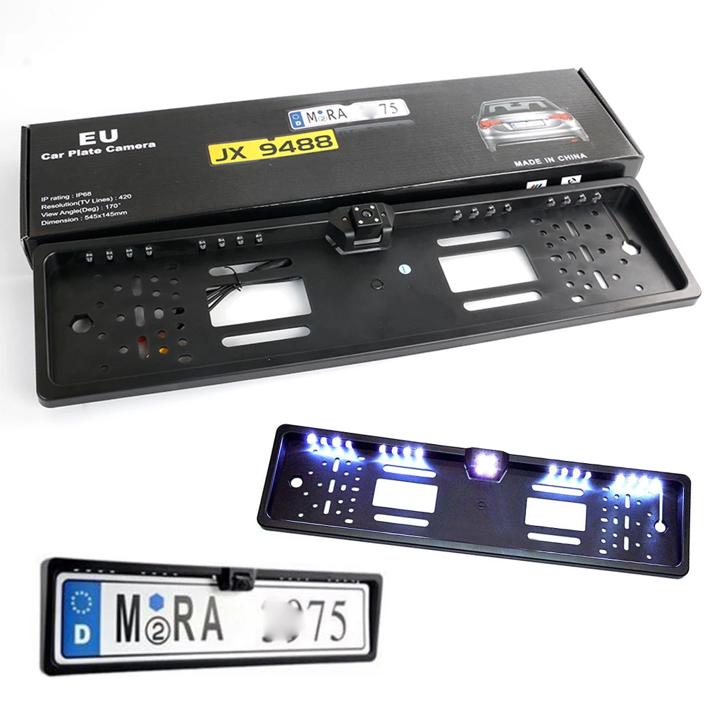 Автомобильная камера заднего вида с рамкой для номерного знака европейского