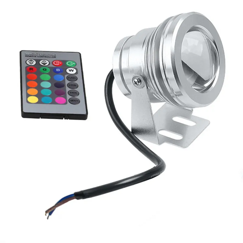 IP68 10 Вт RGB светодиодный светильник сад фонтан бассейн пруд прожектор Водонепроницаемый подводный светильник с пультом дистанционного управления аквариумная лампа DC12V