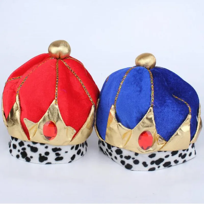 

New King Crown Hat Cap Children Adults Stage Performance Cosplay Prince Hats Headdress Halloween Party Supplies