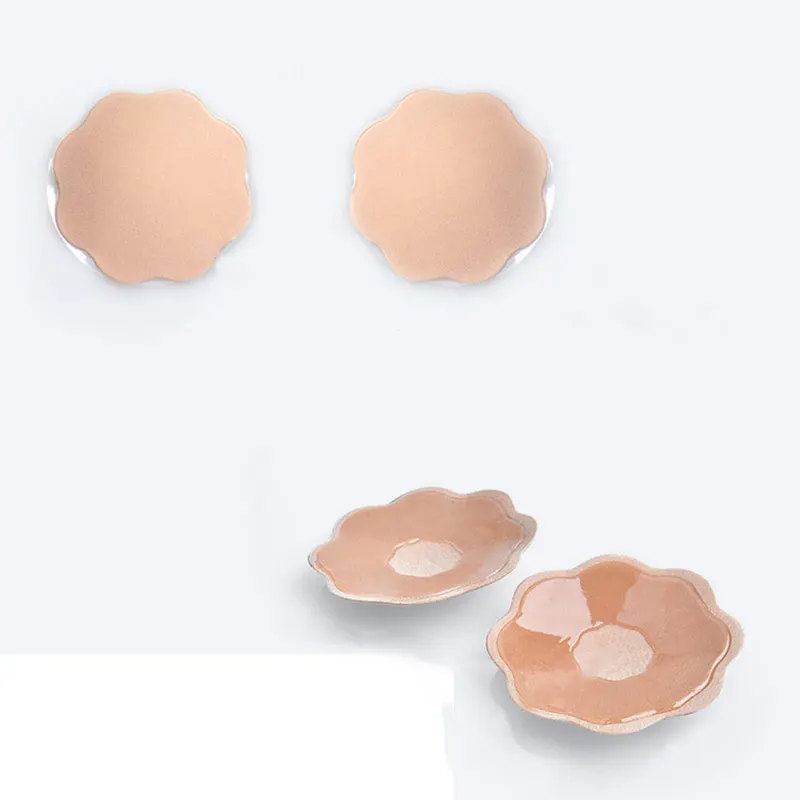 

Bra Bikinis Stick Silicone Breast Bra Pad Reusable Self Bra Pad Chest Stickers Nipple Cover Invisible Intimates 20