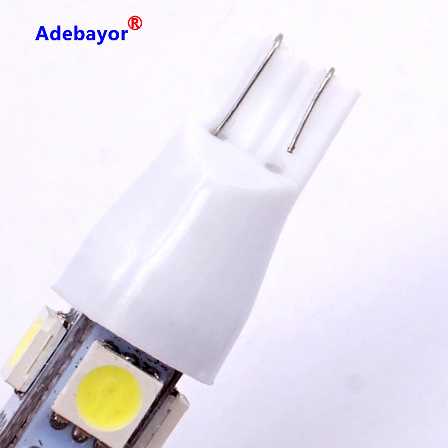 100 x T10 вспышка W5W 194 9 SMD 5050 LED 5SMD Автомобильный свет с двумя режимами работы smd