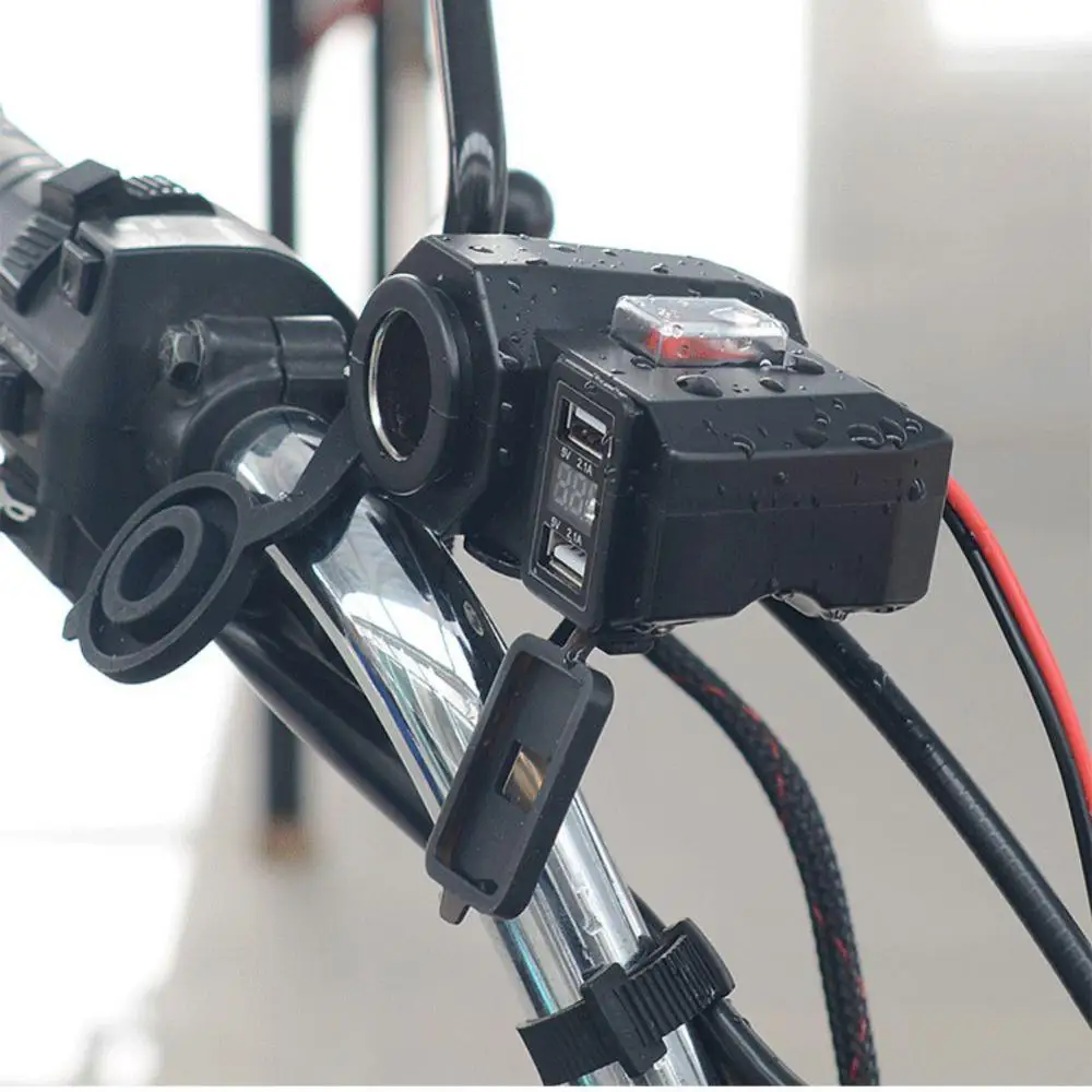 Style A Мотоцикл двойной USB зарядное устройство скутер 12 В gps прикуриватель двойной USB разъем питания зарядное устройство автомобиля стиль - Название цвета: Style A