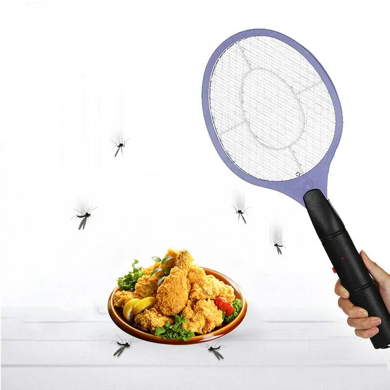 Электрическая ручная ловушка для насекомых Zapper Fly Swatter 3 цвета портативная