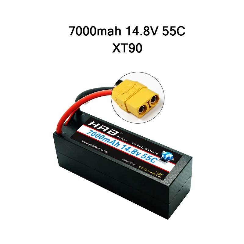 4S2P 7000mah XT90 HRB Lipo 7,4 V 11,1 V 14,8 V 2S 3S 4S 2P Аккумулятор 7,4 V 7000mah 55C T DEAN XT60 MAX 110C Жесткий Чехол для RC 1/10 Scale Trx Stampede Car - Цвет: 4S2P 7000mah XT90