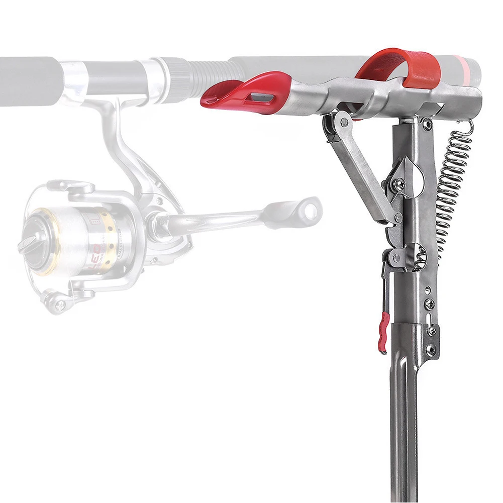 Bracket Accessory Sea Adjustable Folding Automatic Spring Gift Tool Bite Anti-slip Stainless Steel Fishing Rod Holder Outdoor | Спорт и