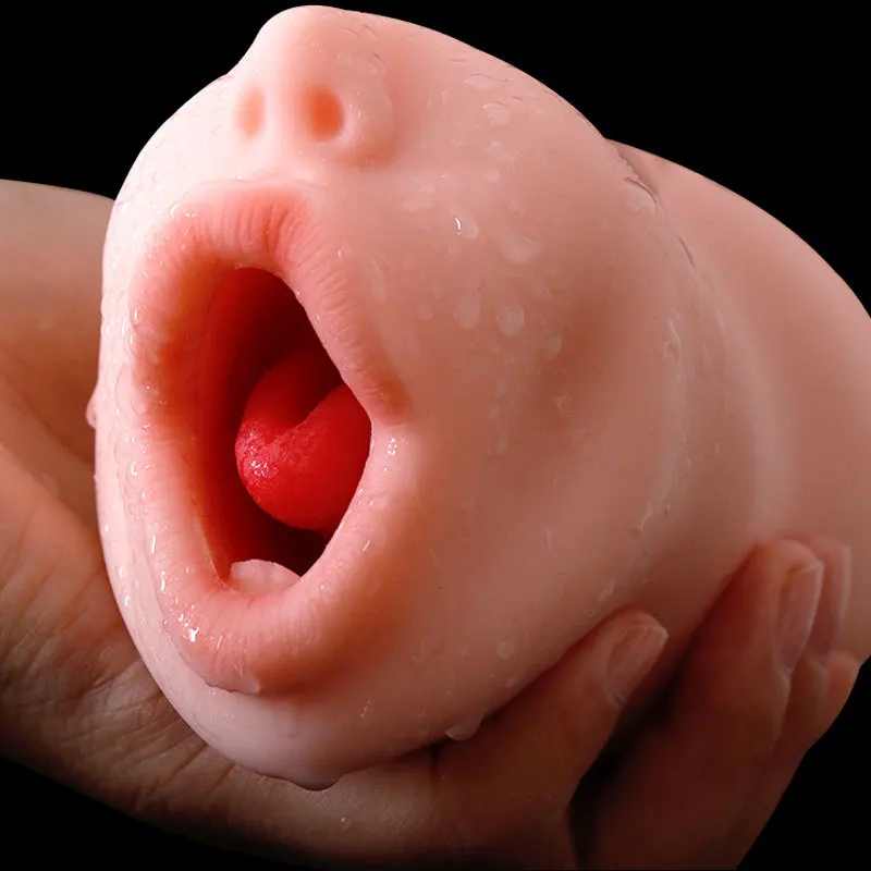3D симуляция чашки самолета Мужская мастурбация чашка оральный секс рот Глубокая