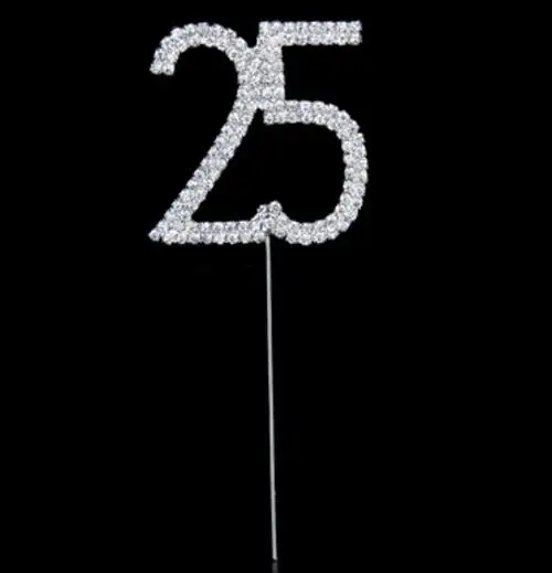 Стразы хрустальные цифры Топпер для торта украшение свадьбы дня рождения