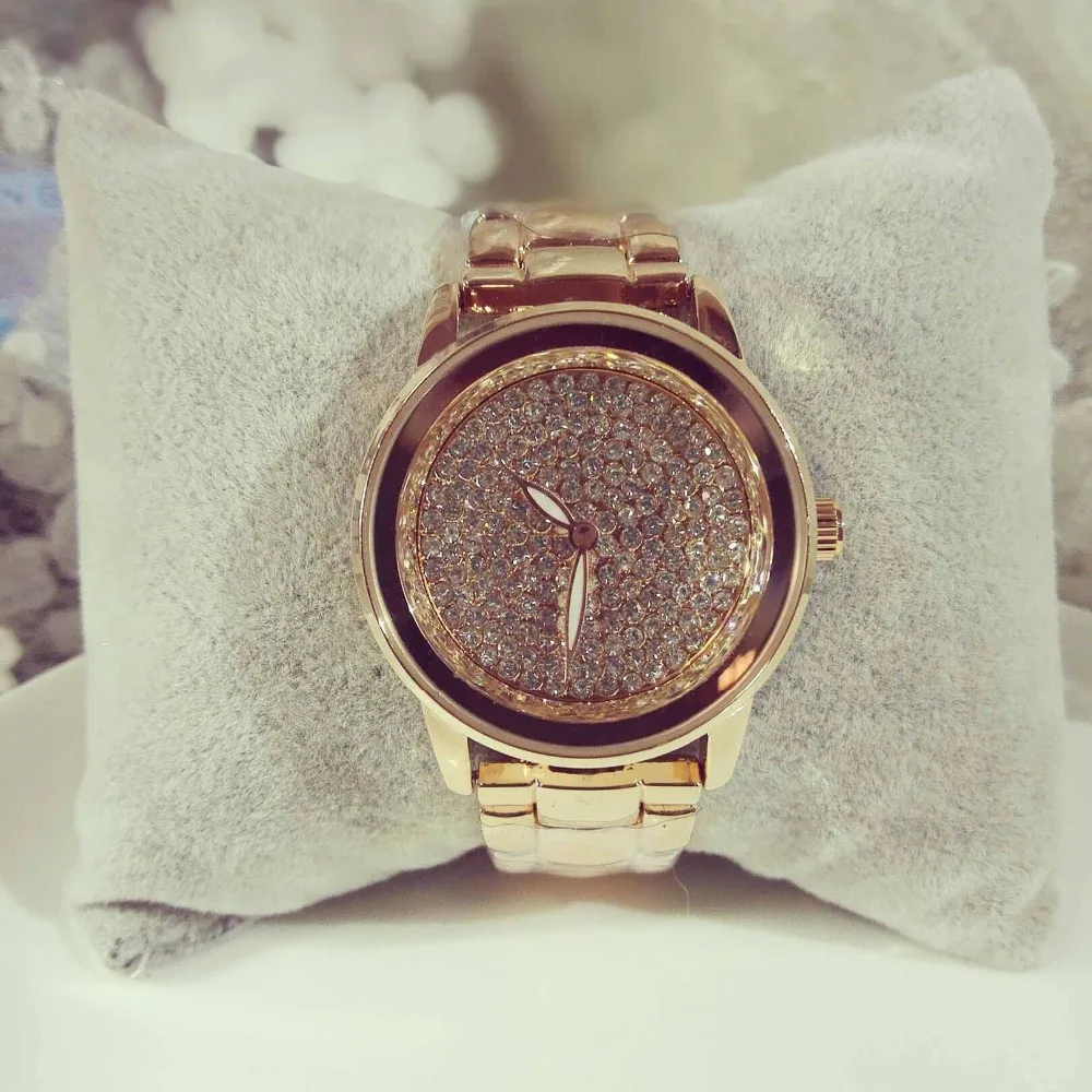 

BS brand fashion Luxury Women Watches Austrian crystal Lady Dress Watch Rhinestone Silver Gold Bracelet diamond Quartz watches