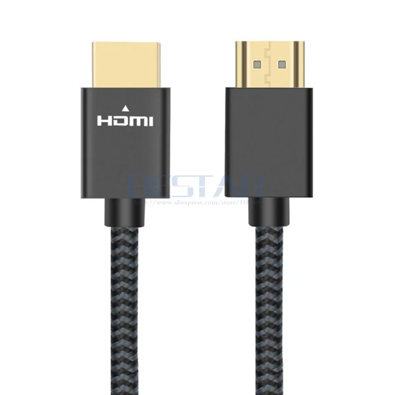 Ультратонкий нейлоновый плетеный кабель 2 0 HDMI V2.0 Папа папа HD 4K @ 60Hz 3D 4FT 6FT 10FT 18gbps с