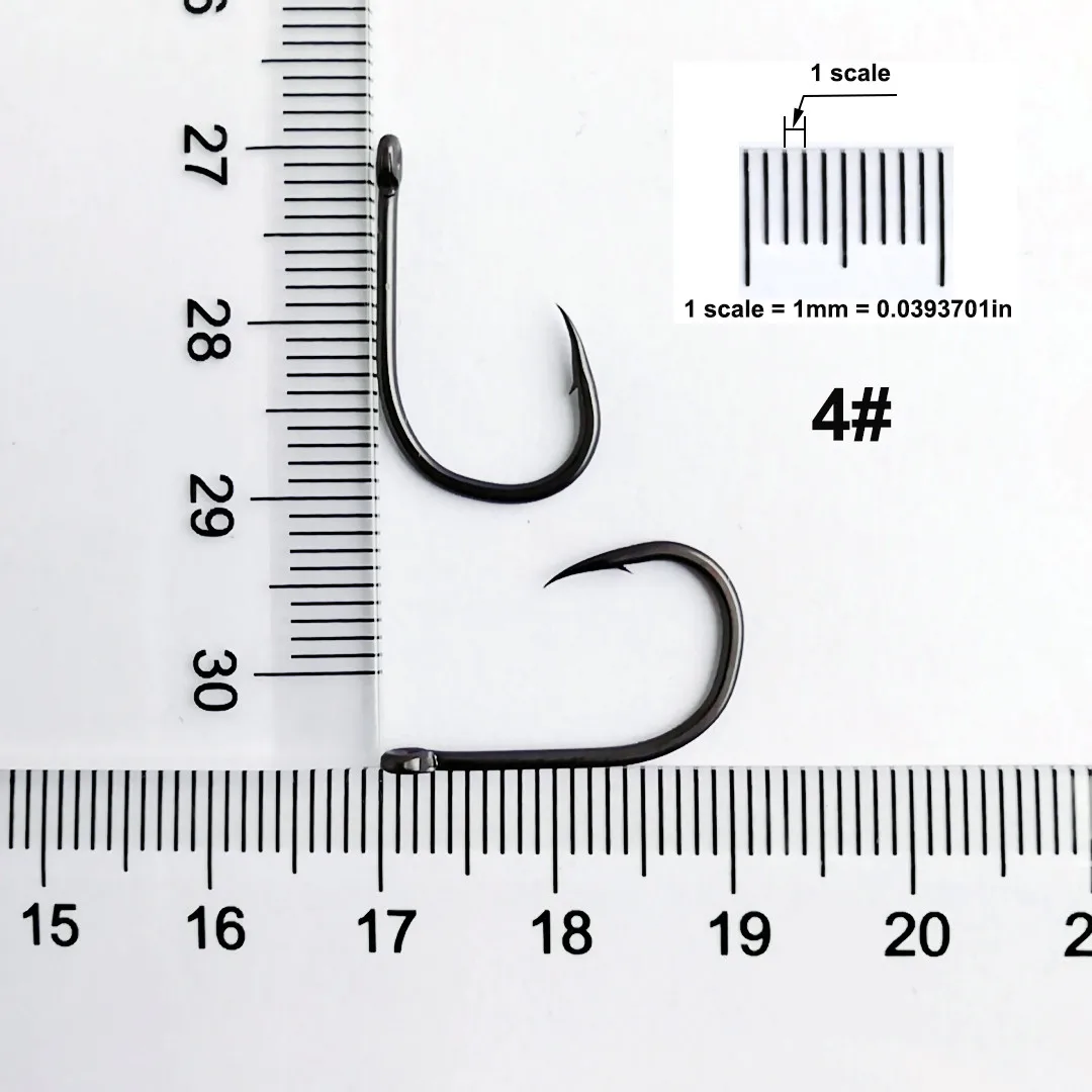 100pcs size 4 Крючок для ловли карпа 100 шт. рыболовные крючки Япония с тефлоновым покрытием острый круглый глаз джиг голова широкий зазор рыболовный крючок рыболовный Pesca Carpa Vissen W - Цвет: 100pcs size 4