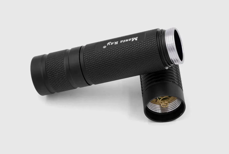 Manta Ray S9 черный УФ 365nm 6 Вт Светодиодный светильник вспышки, nichia 365UV в стороне, УФ лампа светильник отражатель smo, флуоресцентный агент обнаружения