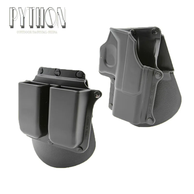 Тактическая кобура для пистолета Glock + Двойная журналов Охотничья лопастная