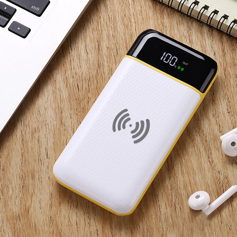 Быстрая зарядка Беспроводная power bank 20000 мАч внешняя батарея портативное зарядное