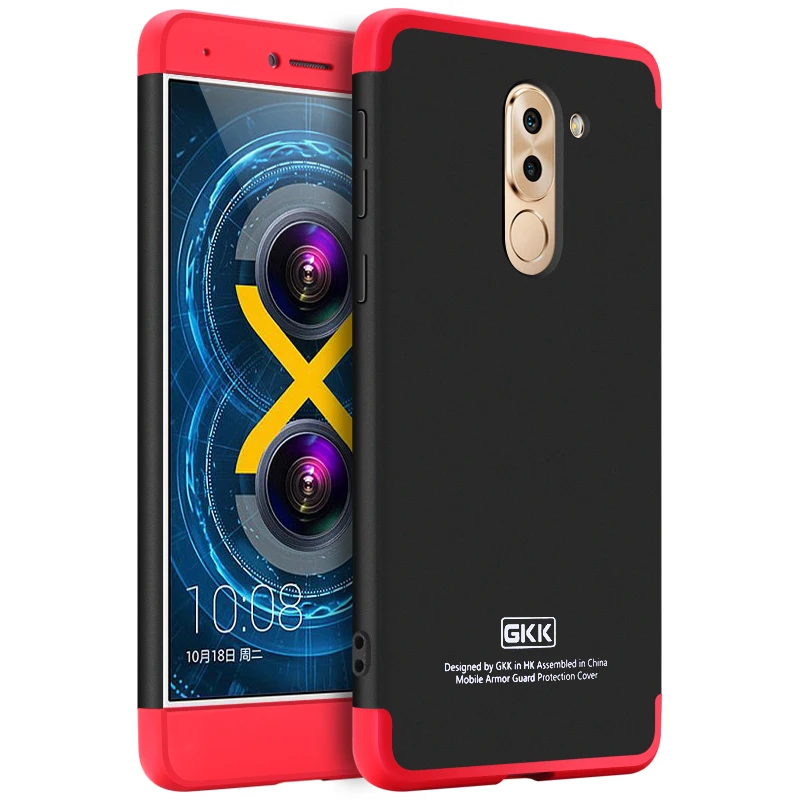 Чехол GKK для Huawei honor 6X edge 3 в 1 защитный жесткий матовый Простой деловой