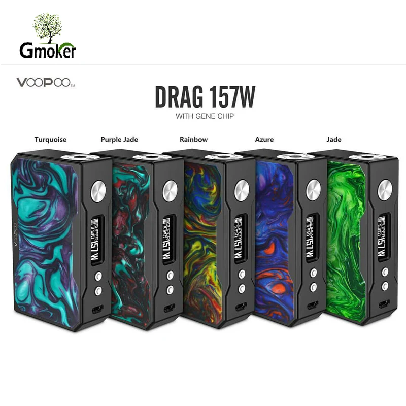 Оригинальный бокс мод voopoo drag 157 Вт электронная сигарета TC вейп 18650 аккумулятор