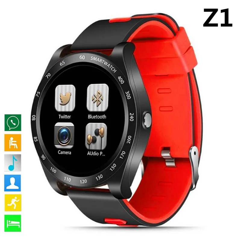 Z1 Bluetooth Smart часы 1 54 круглый Экран с сим карты памяти Камера SmartWatch наручные для Android