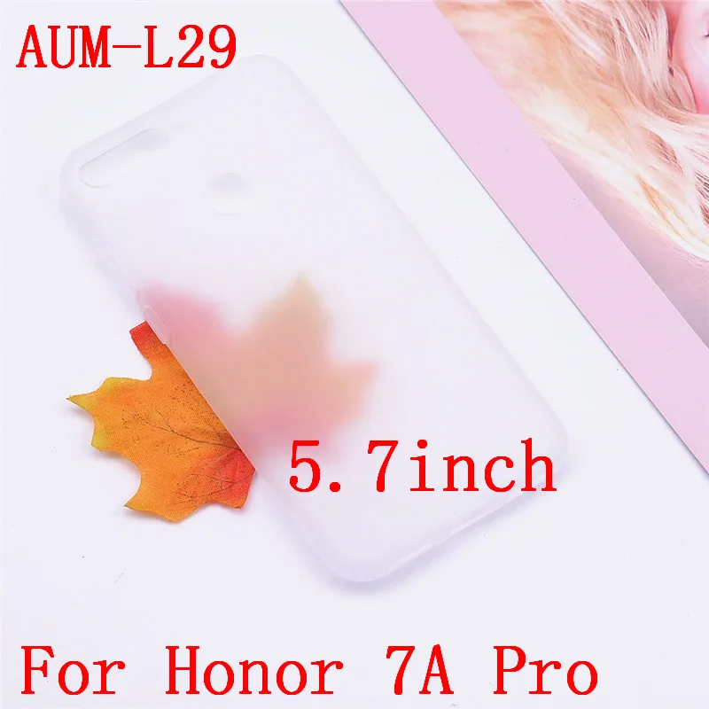 Transparent white Для huawei Honor 7A Pro 5,7 чехол AUM-L29, Мягкий ТПУ силиконовый чехол для huawei Honor 7A DUA-L22 5,45, чехол, чехол для телефона s - Цвет: Transparent white