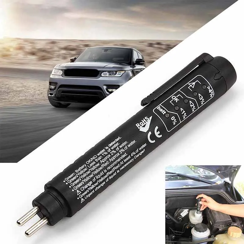 

JX-LCLYL 5LED автомобиля Тормозная жидкость тестер ручка влаги воды компактный обнаружения тестовый инструмент