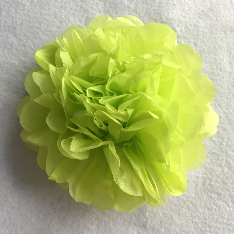 fruit green 6inch Simulation Peony Flower DIY Tissue Paper Flower for Romantic Wedding Decoration Home Party Decorative Paper Flowers Balls - Цвет: fruit green