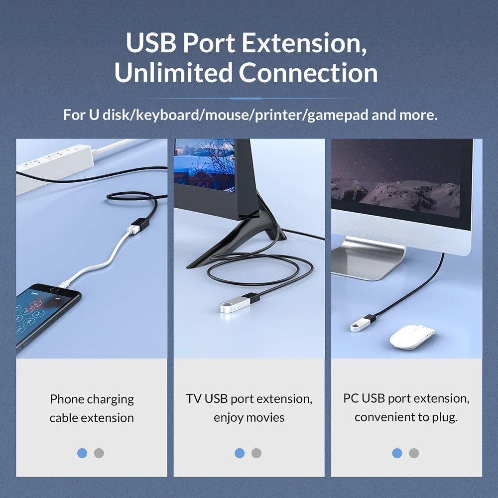 ORICO тип A (F) для типа (M) Удлинитель USB 2 0/USB 3 0 высокоскоростной кабель передачи