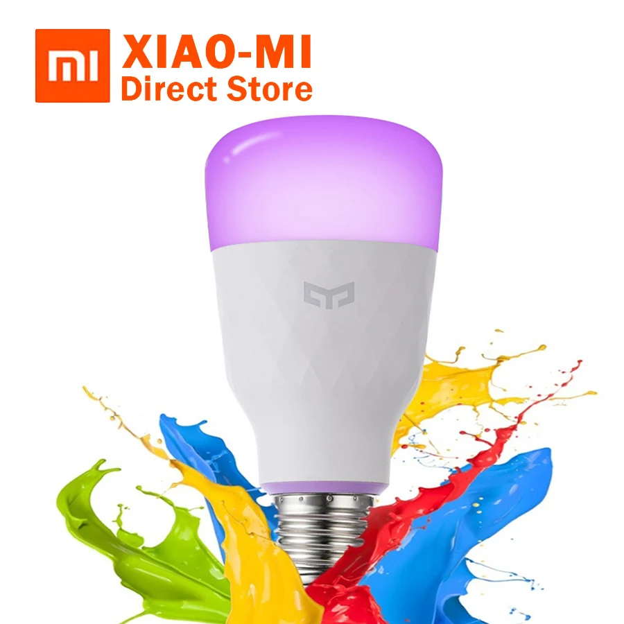 Новая умная Светодиодная лампа Xiaomi Yeelight цвет/белая версия LED Smart E27 10 Вт 800 люмен Mi