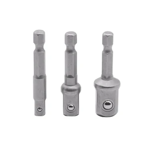 3 шт.лот набор переходников из хромированной ванадиевой стали с шестигранным хвостовиком для удлинительных сверл 14 