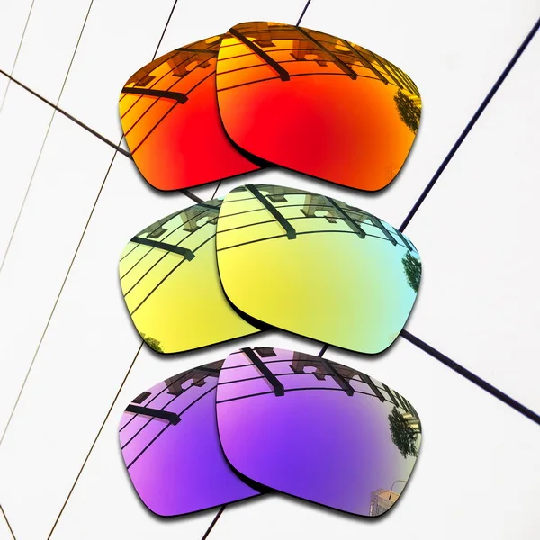 Fire-24k Gold-Violet E.O.S поляризованные Сменные линзы для солнцезащитных очков Oakley Holbrook XL OO9417-различные цвета - Цвет линз: Fire-24k Gold-Violet
