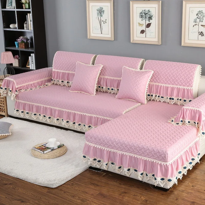 Всесезонная кружевная накидка для дивана однотонное кружевное полотенце