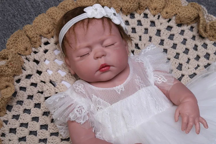 23 &quotполный силикон Reborn Girl Baby Doll игрушка реалистичное моделирование