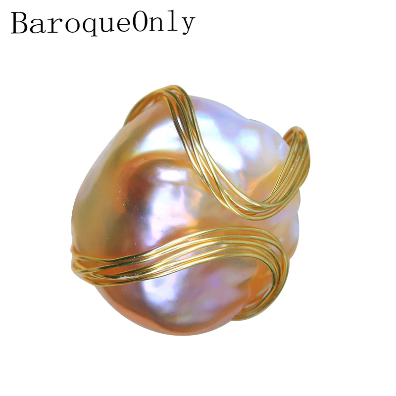 BaroqueOnly ручной работы несколько линий проволочные кольца с натуральный смешанный