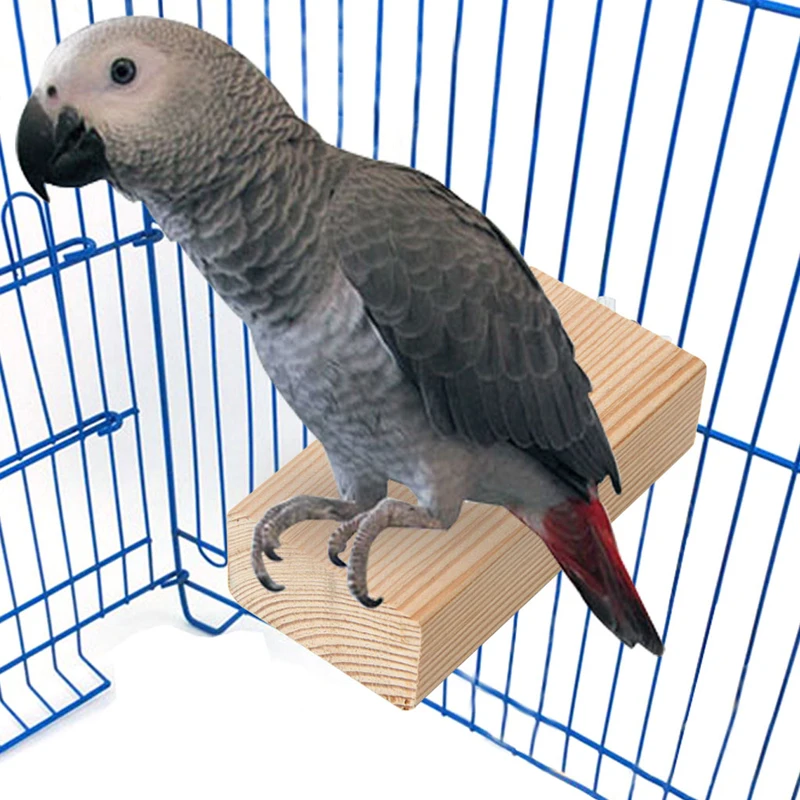 Деревянный Попугай Клетка Для Птиц Окуней Стенд Платформа Pet Волнистый