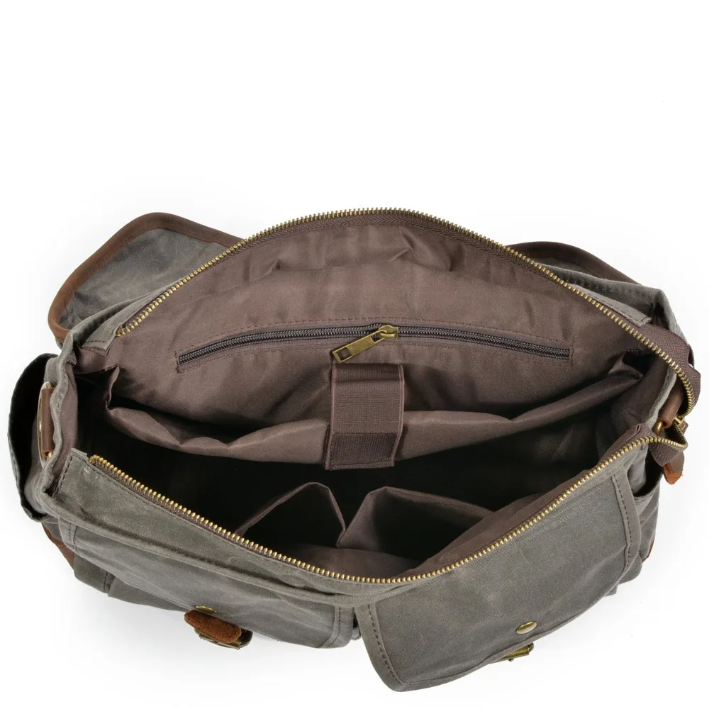 Новый Для мужчин Vinatge Водонепроницаемый холст кожа человека Crossbody мужской сумка
