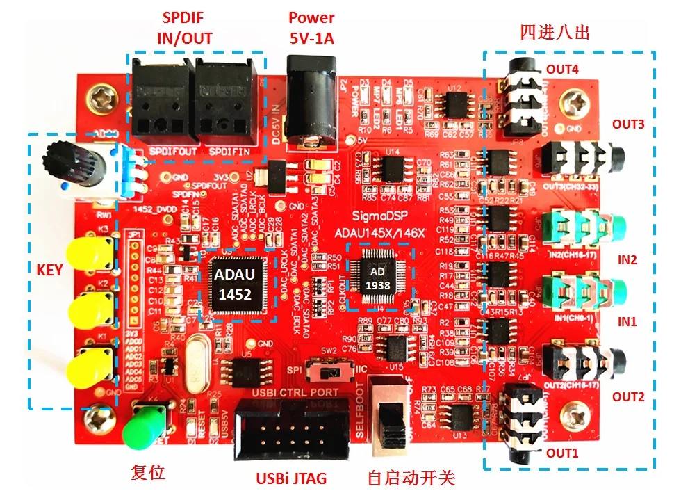 

ADAU1462 NEW Board/Sigma DSP NEW Board/EVAL-ADAU1467Z/Three-year Warranty