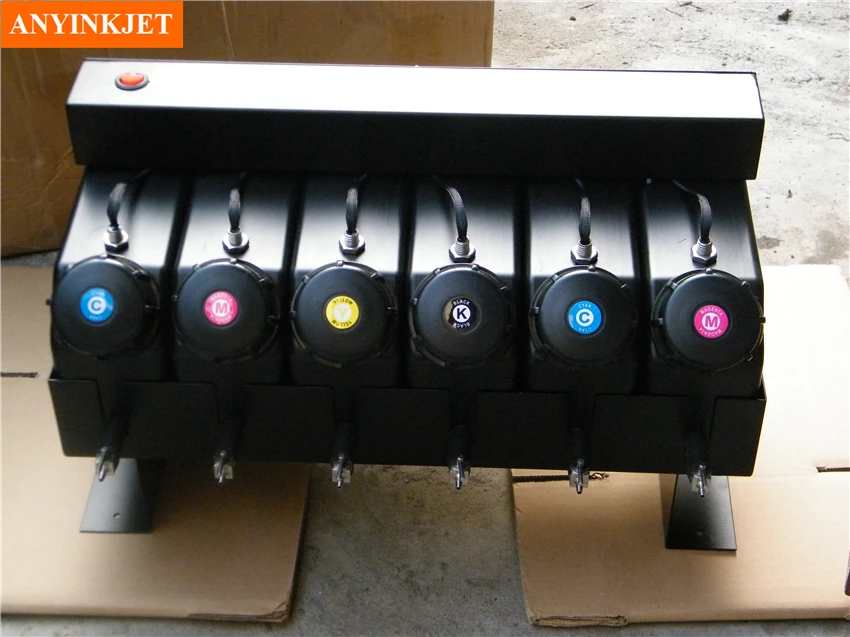 6 color UV bulk ink system with sensor without cartridge for Flat UV ink printer (not need cartridge)