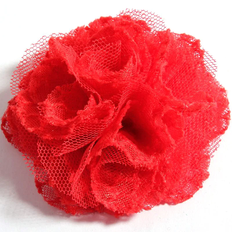 

30pcs/lot 7cm 19 Colors Newborn Chic Shabby Wool Mesh Flowers For Kids Hair Accessories Artificial Fabric Flowers For Headbands