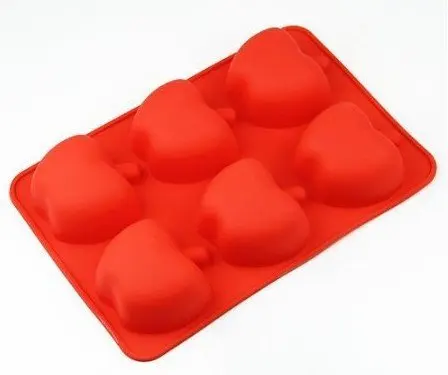 

6 Apple Silicone Cake Baking Mold Cake Pan Muffin Cups Handmade Soap Moulds Biscuit Chocolate Ice Cube Tray DIY Mold