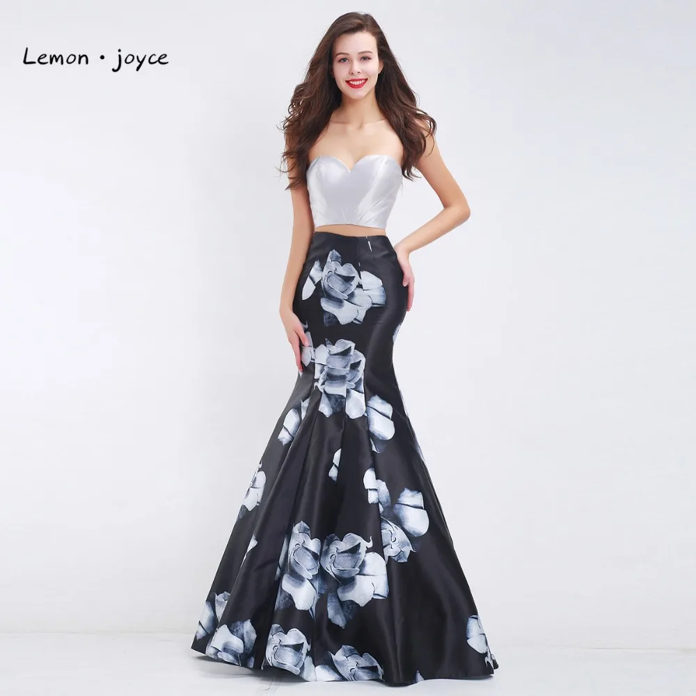 Длинные Серые Вечерние платья русалки 2020 из двух частей милое элегантное платье