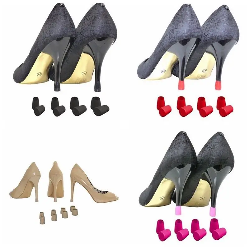 50 Pairs/ Lot Heel Stopper Pink High Heeler Antislip Silicone Heel Protectors Stiletto Dancing Covers For Bridal Wedding Party