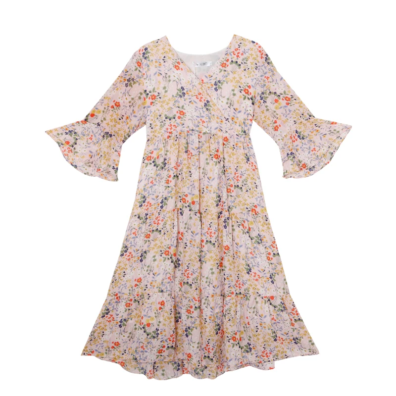 

JMFFY Floral Printed Maternity Dress Summer Autumn 2018 Fashion Nursing Clothes for Pregnant Women Pregnancy Clothing Dresses