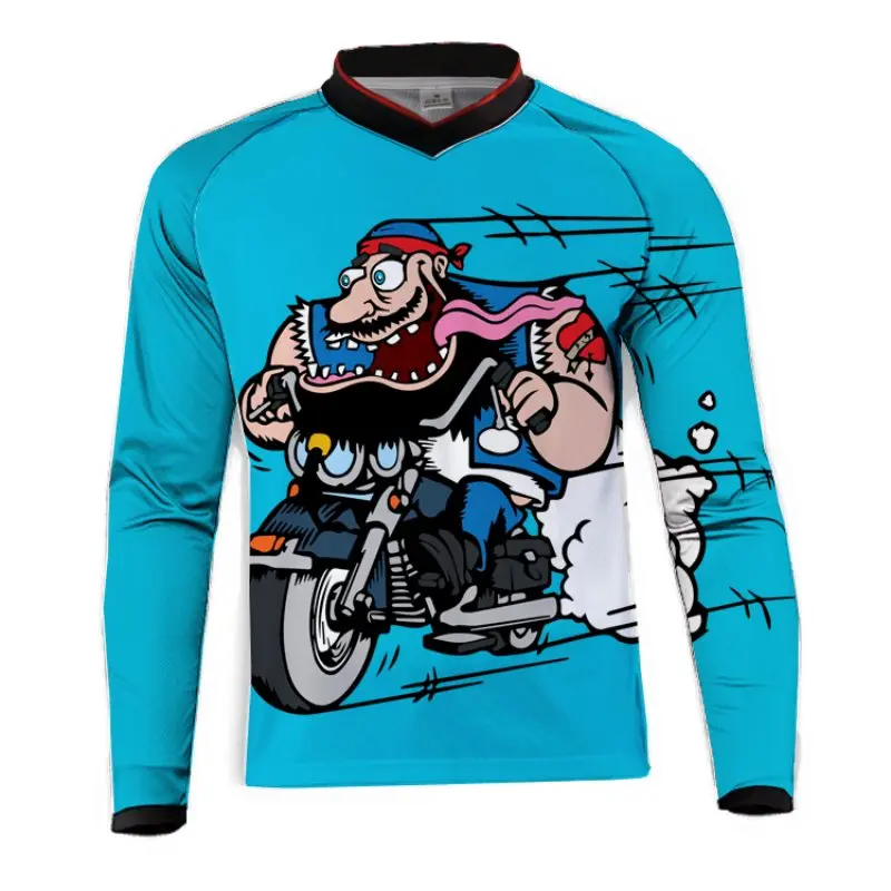 

2020 New wholesale Racing Clothes for motocross Black Long Sleeve Jersey Moto GP T-shirt Racing Wear Quick drying