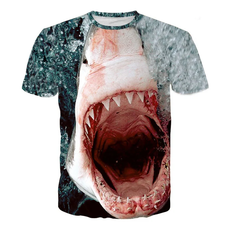 Мужская футболка с 3d принтом модная коротким рукавом и круглой шеей в стиле