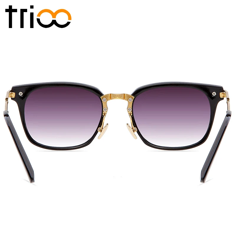 Мужские солнцезащитные очки TRIOO золотистые металлические классные для мужчин