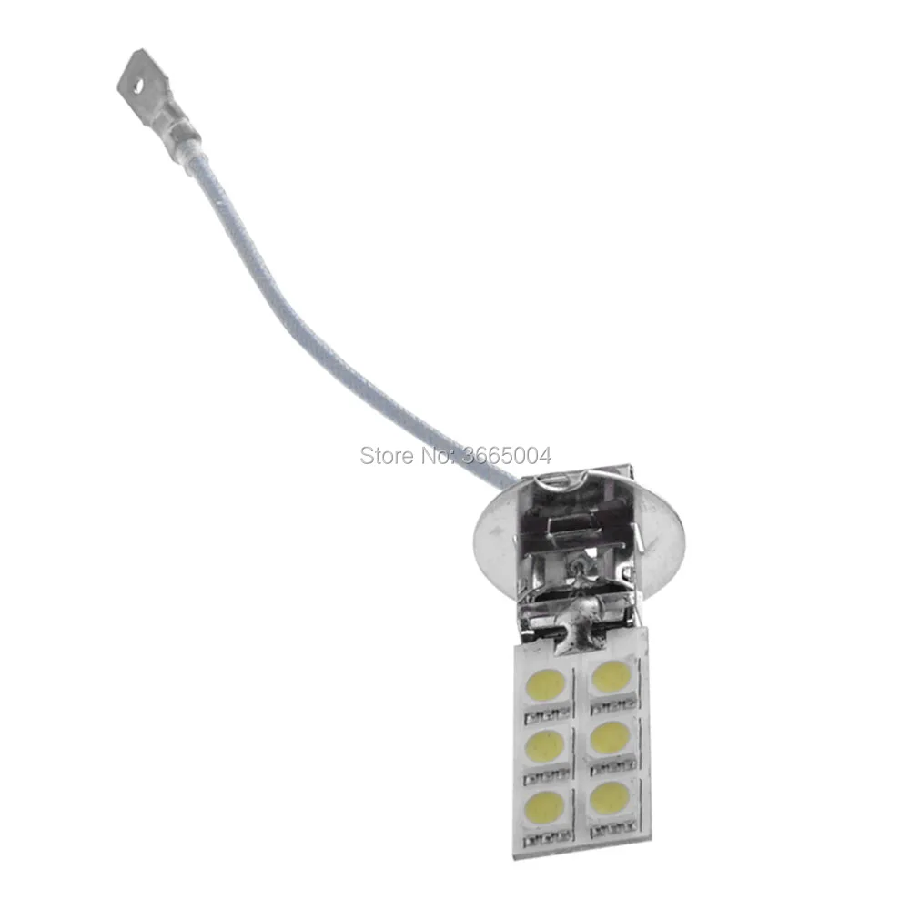 10 шт. Авто H1 H3 12 5050 SMD светодиодный чистый белый фары Противотуманные лампы DC 12V 1 5
