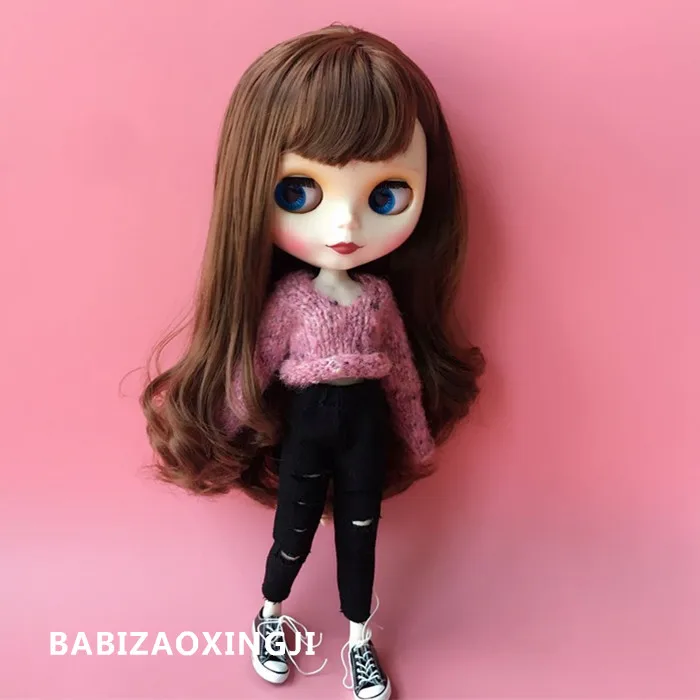 Одежда для куклы blyth 1/6 модные аксессуары кукол Pullip свитер + джинсовый костюм с