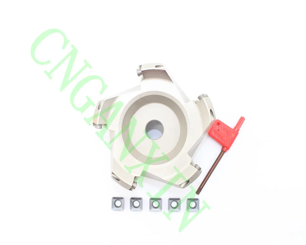 

New 1P KM12-100-32 5F lute Milling Cutter +5P SEKT1204AFTN