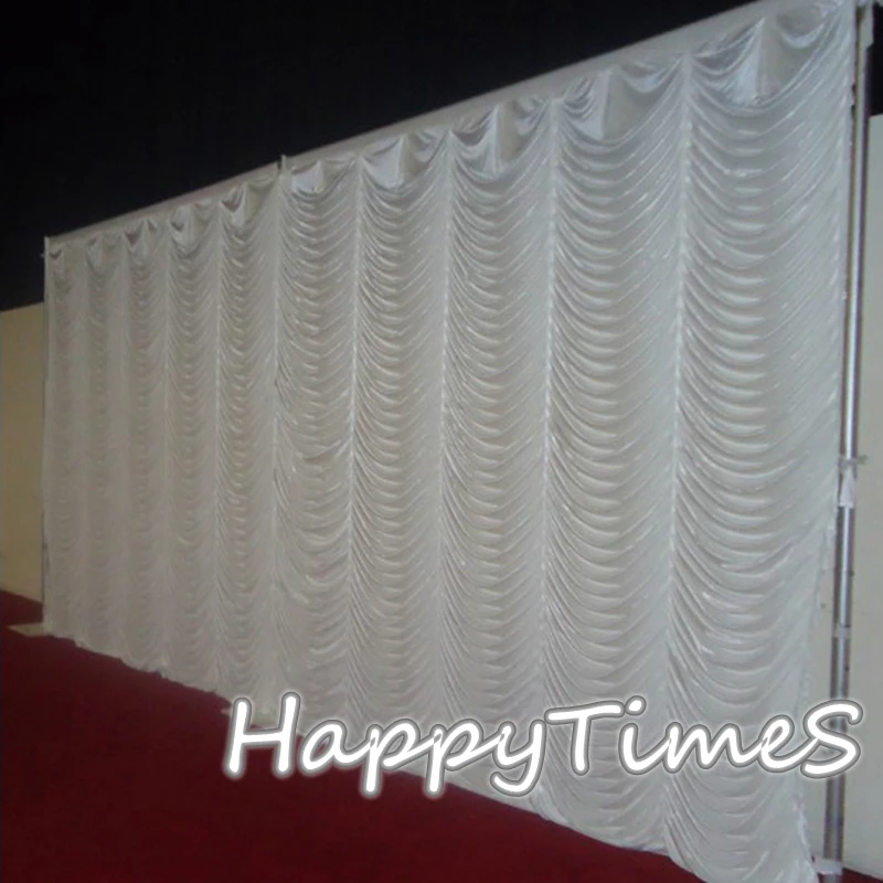 3*6 м Декорации для событий свадебные занавески в ряби белый цвет|drapes backdrop|drape