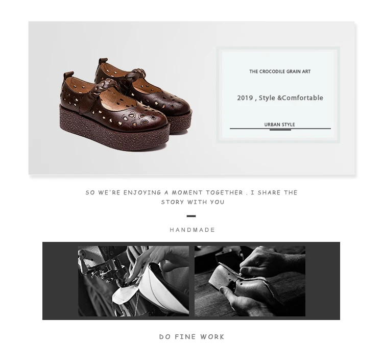 Tastabo Genuine Leather Women's shoes Thick bottom design simple casual style Z1921 Leather comfortable insole Brown Sand 35-40