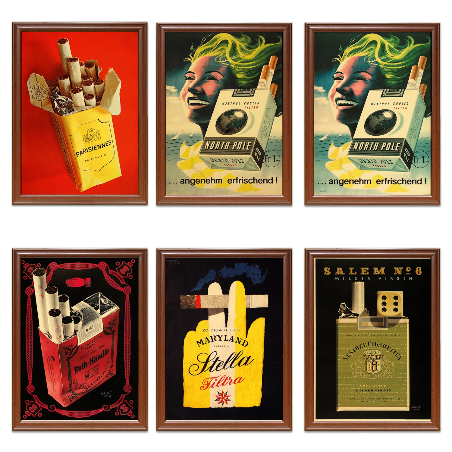 Винтажные 1900s сигареты табак рекламные плакаты Lucky Strike крафт-плакаты классические картины на холсте настенные наклейки домашний Декор подарок
