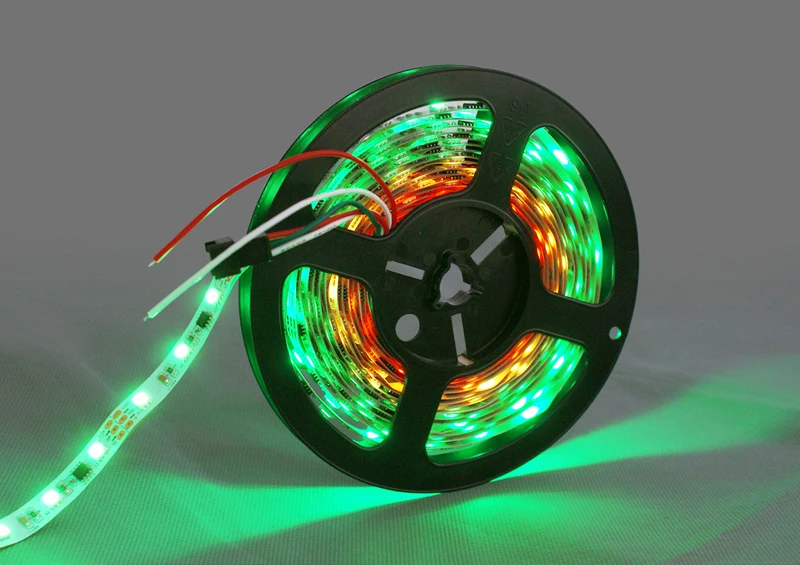 WS2811 DC12V 60 светодиодов/м Мечта Волшебная цветная светодиодная лента 5050 RGB полоса не