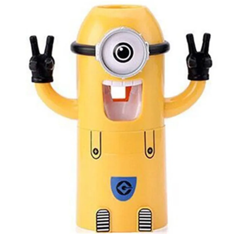 Single eye Child Cartoon Toothpaste Kid Creative Bathroom Accessories Washing three-in-one set Automatic Toothpaste - Color: Single eye